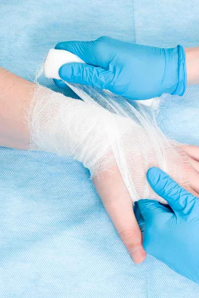Changement pansement après chirurgie